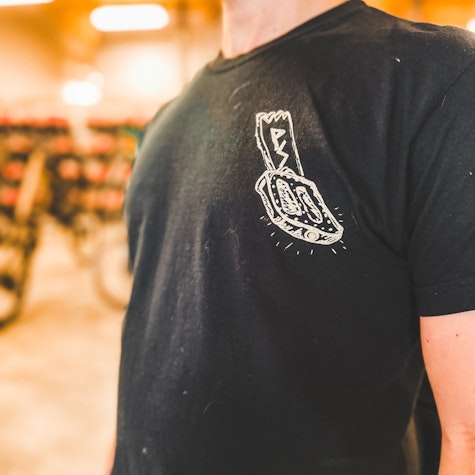 Have you checked out our new limited edition t-shirts? Stop in and see the full design in person!⁠
⁠
⁠
#thehubpisgah #pisgahnationalforest #mountainbiking #outdooradventure #bikeshop #customapparel #limitededition #pedalstrike