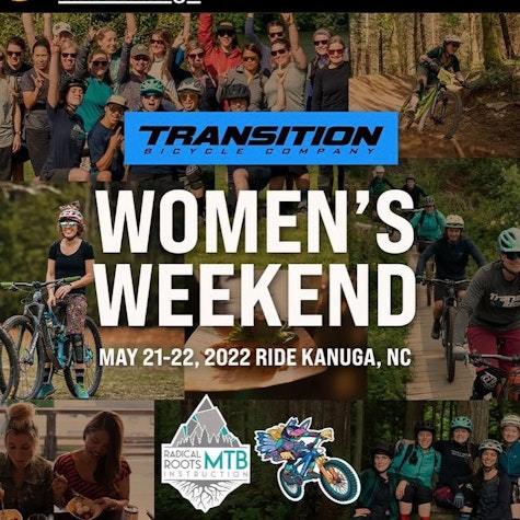 We are pumped to help promote  Transition’s Women's Weekend event  @ride_kanuga in Hendersonville, NC - May 21st &amp; 22nd!

TR Women's Weekend is all about riding fun trails, honing and learning new skills, eating delicious food, connecting with like-minded riders, and so much more.  #transitionwomensweekend #mountainbikeskills #radicalrootsmtb #growradicalroots #endlessbikegirlmtbskills #ridekanuga